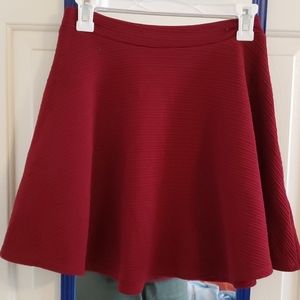 Wine/burgundy colored skater/circle skirt